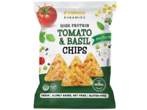 Popcrop Pyramids paradicsom-bazsalikom ízű protein chips 60 g