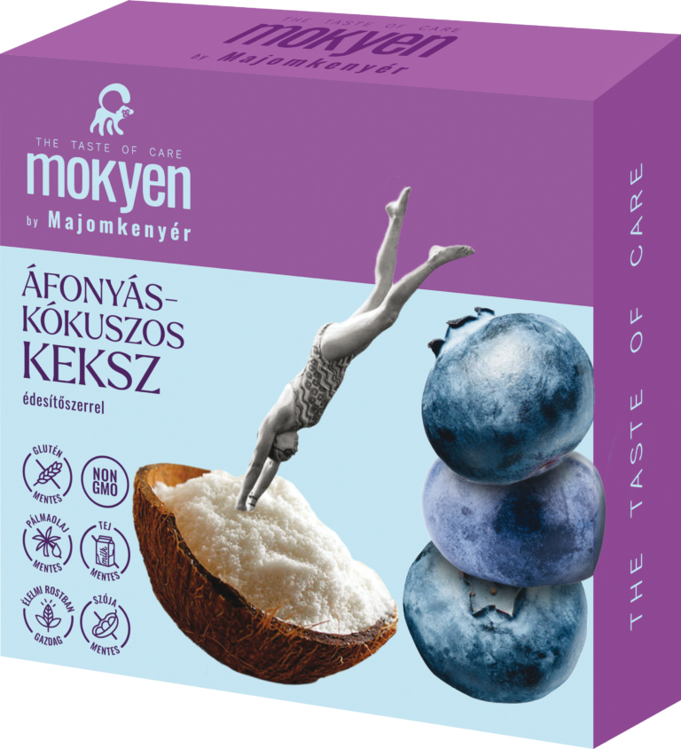 Mokyen by Majomkenyér - Áfonyás-kókuszos keksz édesítőszerrel - 50g