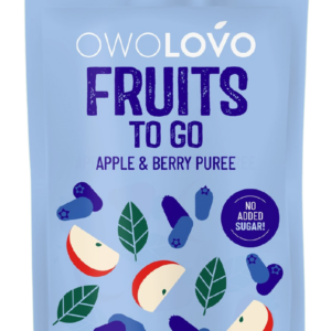 Owolovo Fruit to Go 100% Gyümölcspüré Alma-Kék Áfonya 200 g