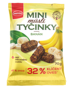 Semix Mini müzlifalatok csíráztatott zabpehellyel, banános 70g