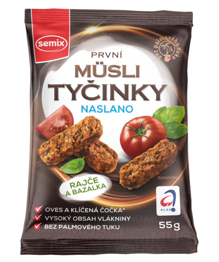 Semix Müzlifalatok csíráztatott vörös lencsével, paradicsom–bazsalikom 55g