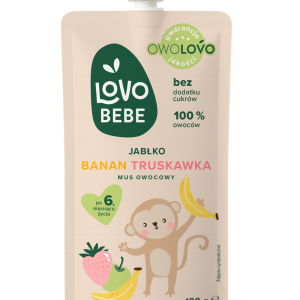 Lovo Bebe gyümölcspüré Alma - Banán - Eper 120g