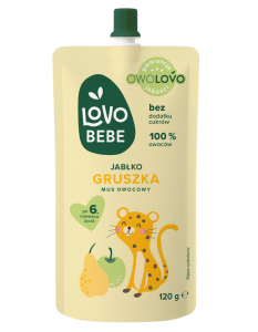 Lovo Bebe gyümölcspüré Alma - Körte 120g